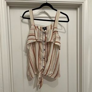 Bobeau women’s tie front tank top